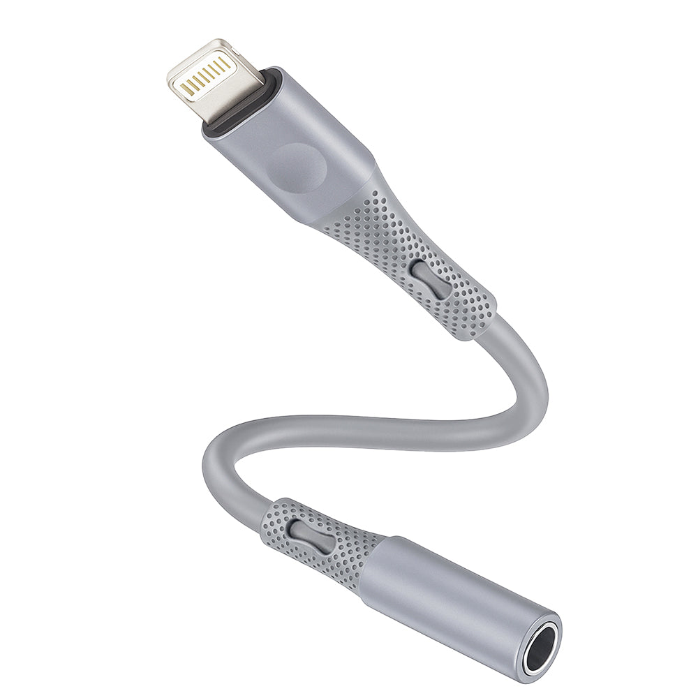 Adaptador de Audio Lightning - 3.5mm Techsuit AC2 SoundFlex, Gris