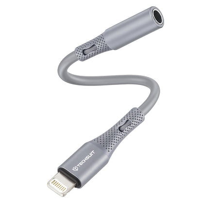Adaptador de Audio Lightning - 3.5mm Techsuit AC2 SoundFlex, Gris