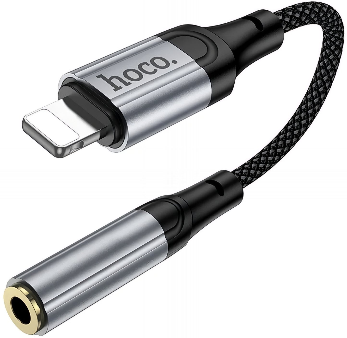 Adaptador de Audio Lightning - 3.5mm HOCO LS36A, Gris