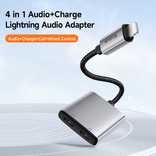 Adaptador de Audio Lightning - Lightning / Lightning McDodo CA-5560 Wales, Gris
