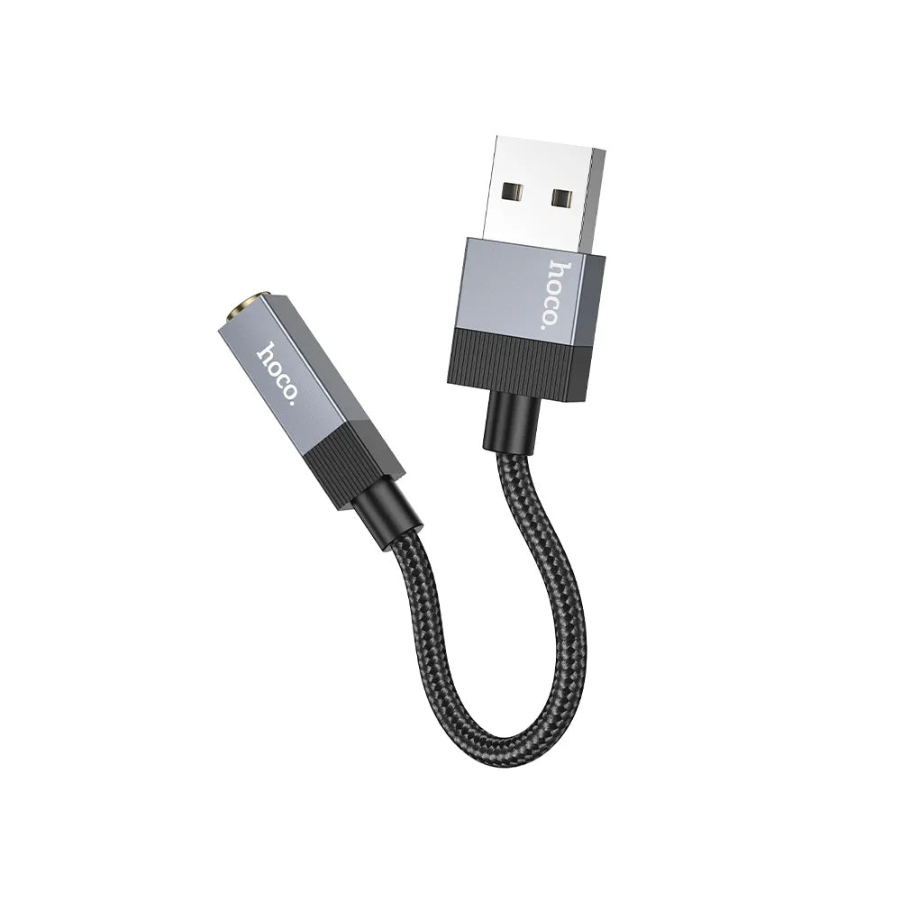 Adaptador de Audio HOCO UPA32D, USB-A - 3.5mm, Negro