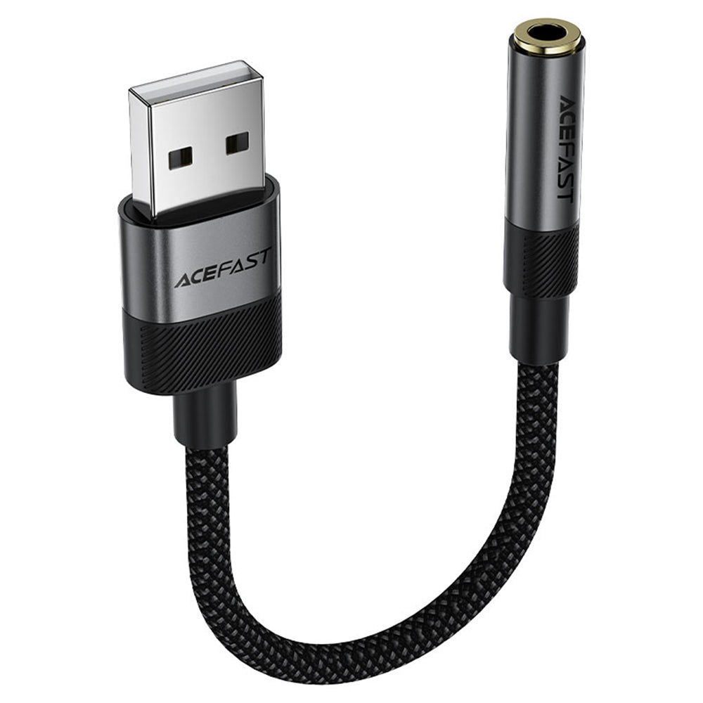 Adaptador de Audio Acefast J13, USB-A - 3.5mm, Negro