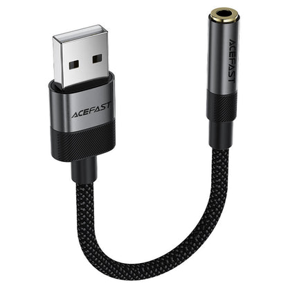 Adaptador de Audio Acefast J13, USB-A - 3.5mm, Negro