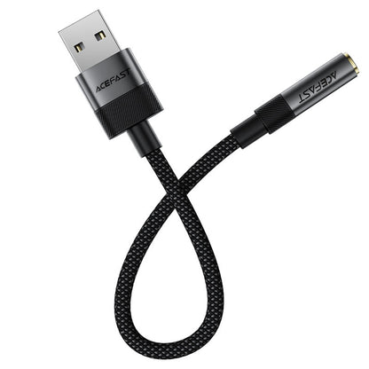 Adaptador de Audio Acefast J13, USB-A - 3.5mm, Negro