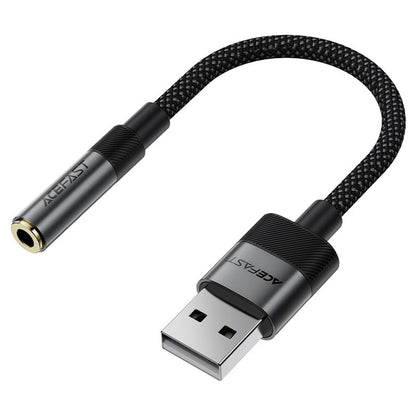 Adaptador de Audio Acefast J13, USB-A - 3.5mm, Negro