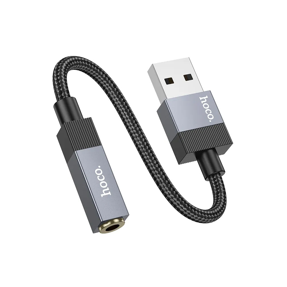 Adaptador de Audio HOCO UPA32D, USB-A - 3.5mm, Negro