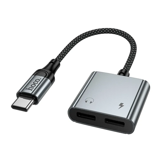 Adaptador de Audio USB-C - USB-C / USB-C HOCO UPA34A, Gris