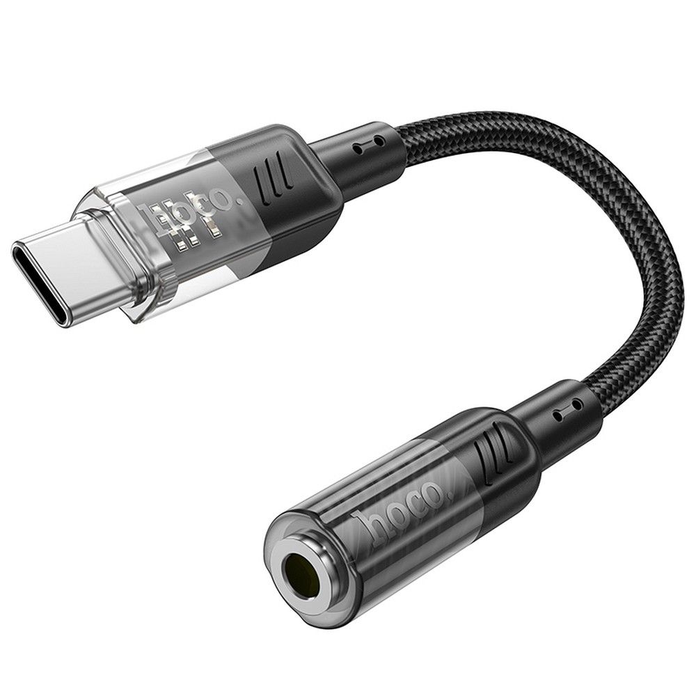 Adaptador de audio USB-C - 3,5 mm HOCO LS37, negro 