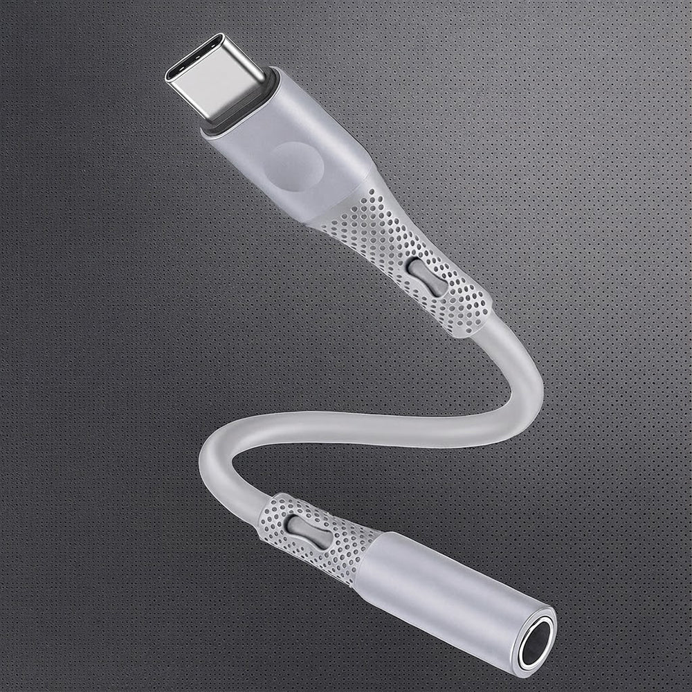 Adaptador de Audio USB-C - 3.5mm Techsuit AC1 SoundFlex, Gris