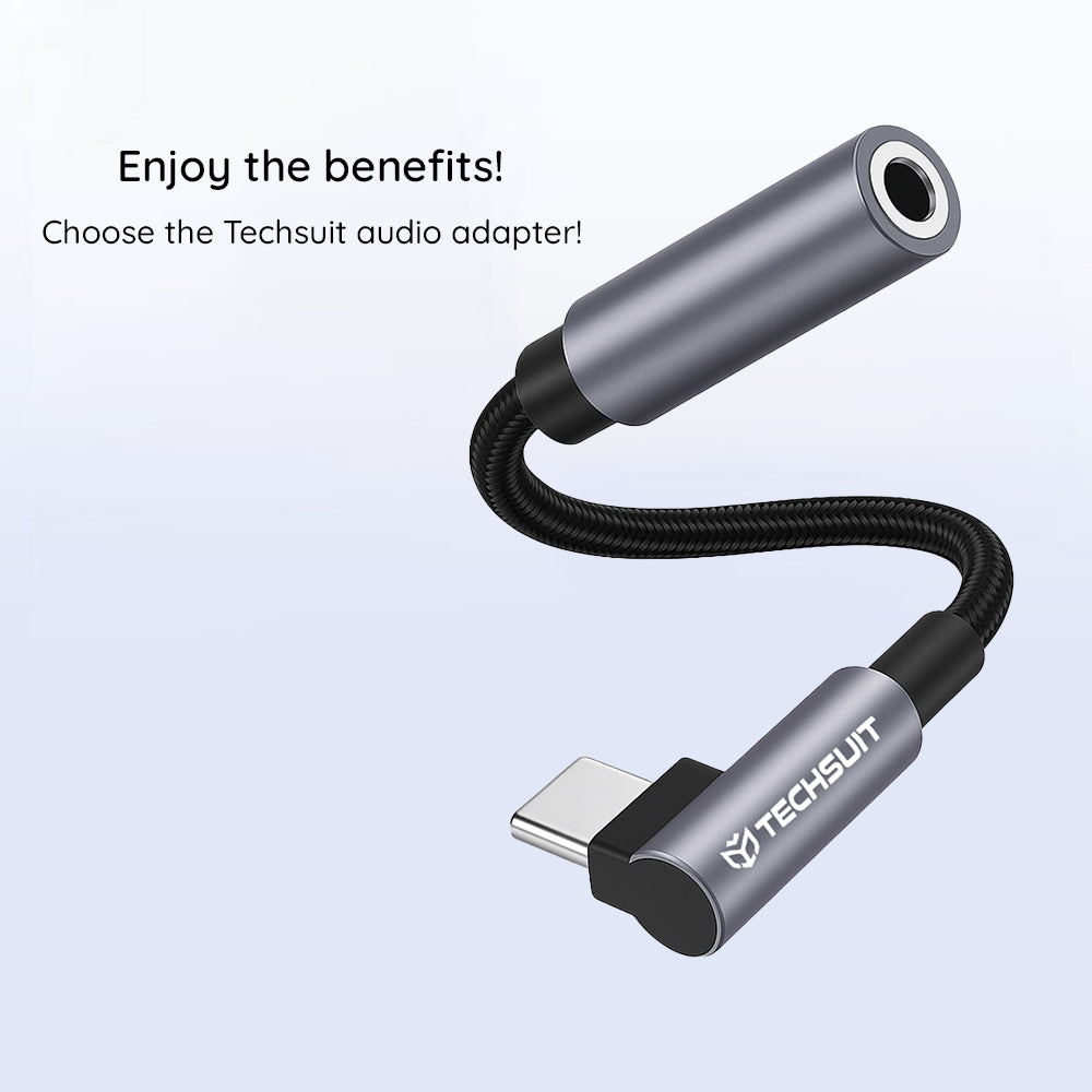 Adaptador de Audio USB-C - 3.5mm Techsuit AC7 MusicDox, Gris