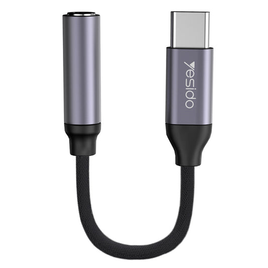 Adaptador de Audio USB-C - 3.5mm Yesido YAU19, Negro