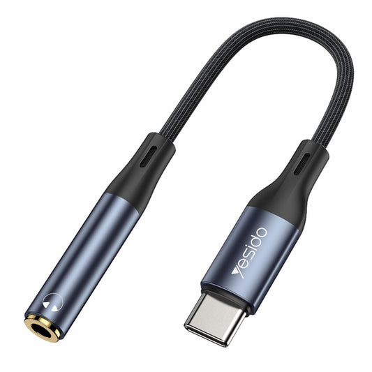 Adaptador de Audio USB-C - 3.5mm Yesido YAU38, Negro