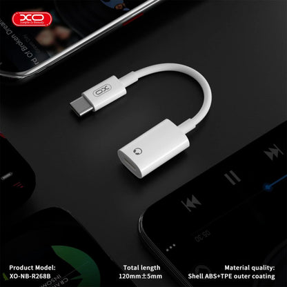 USB-C to Lightning Audio Adapter XO Design NB-R268B, White