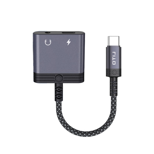 Adaptador de Audio USB-C - USB-C / 3.5mm Lito LA04T, Negro