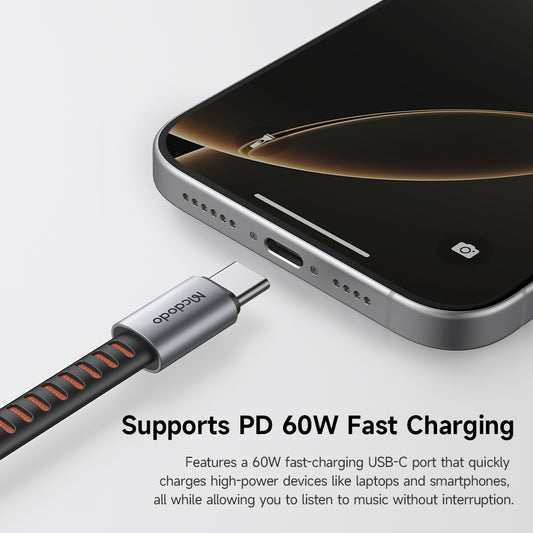 Adaptador de Audio USB-C - USB-C / 3.5mm McDodo CA-3120, Gris