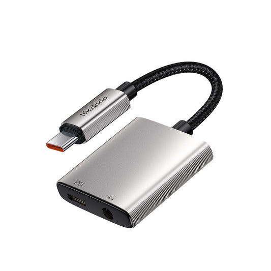 Adaptador de Audio USB-C - USB-C / 3.5mm McDodo CA-5050 Wales, Gris