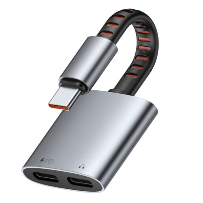 Adaptador de Audio USB-C - USB-C / USB-C McDodo CA-3370, Gris