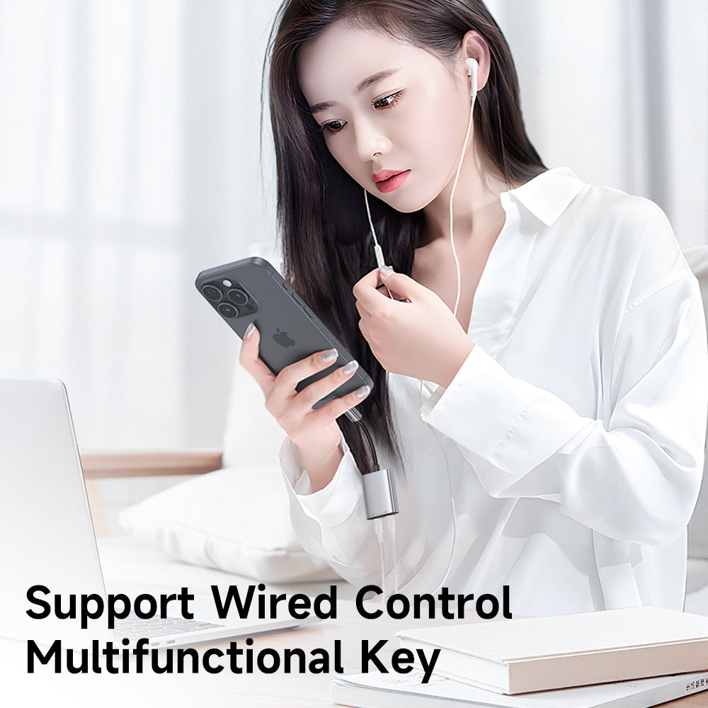 Adaptador de Audio USB-C - USB-C / USB-C McDodo CA-5570 Wales, Gris