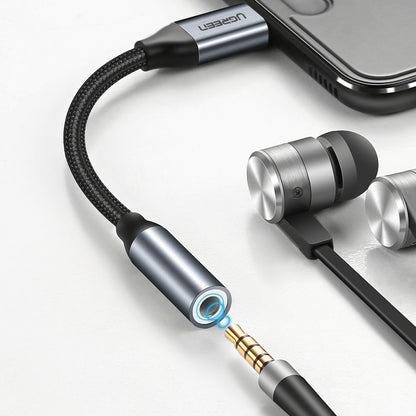 Adaptador de Audio USB-C - 3.5mm UGREEN AV142, Gris