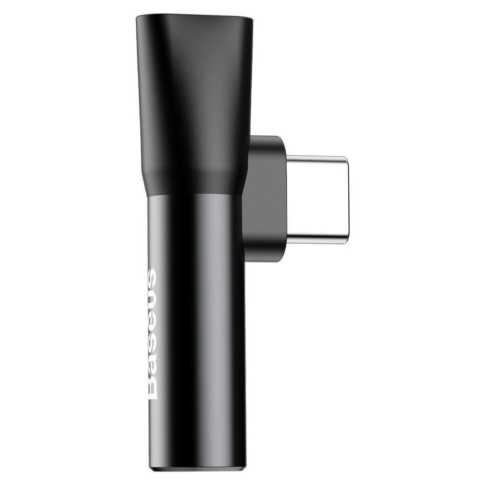 Adaptador de audio USB-C - USB-C / 3,5 mm Baseus L41, Negro CATL41-01