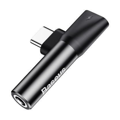 Adaptador de audio USB-C - USB-C / 3,5 mm Baseus L41, Negro CATL41-01