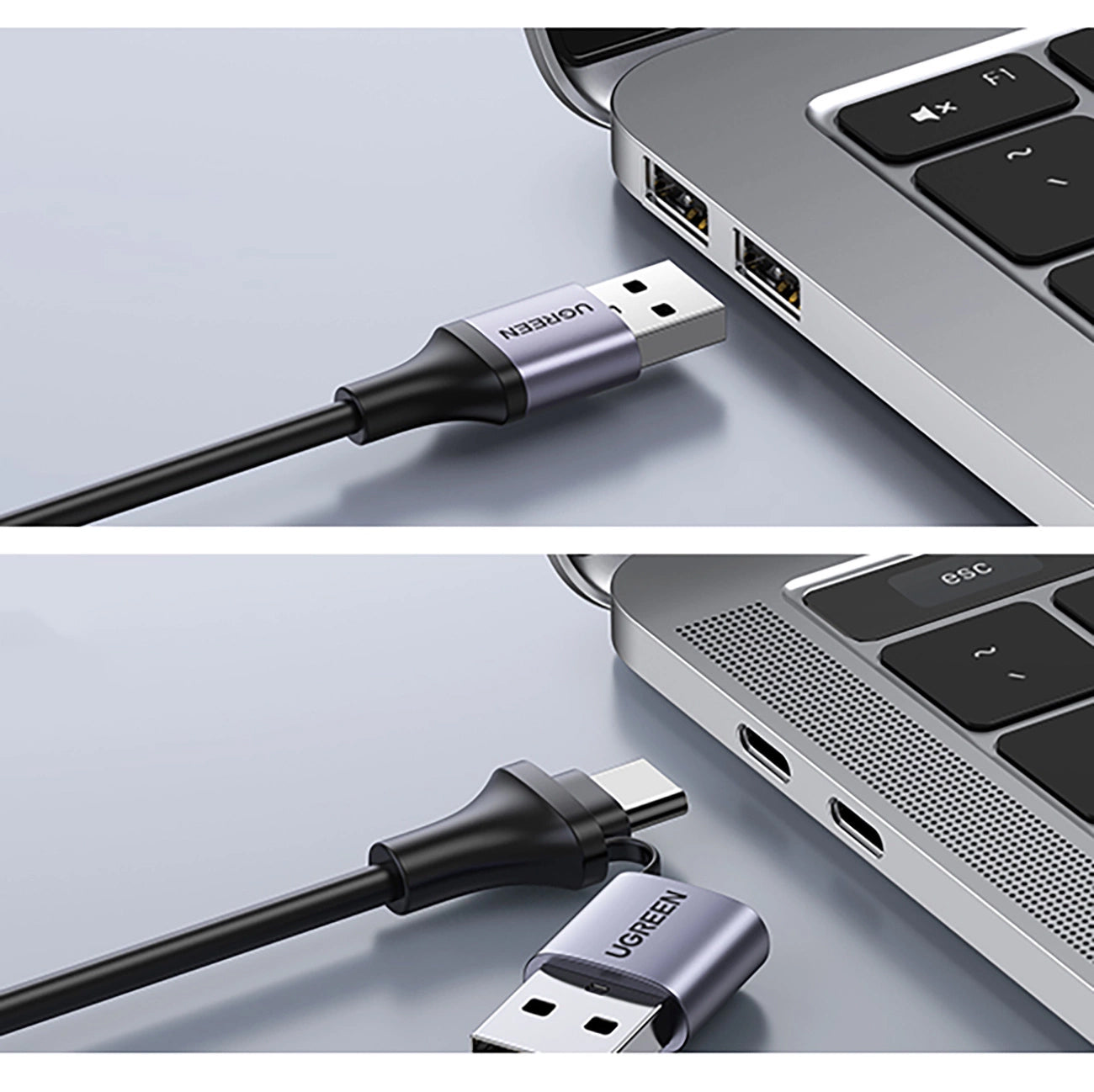 Adaptador de audio y vídeo USB-A / USB-C - HDMI UGREEN CM489, Gris 