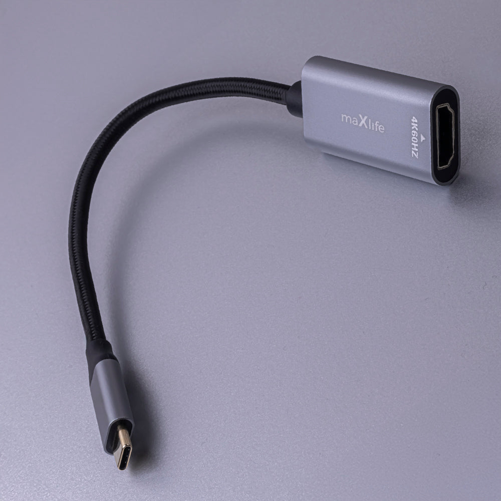 Adaptador de Audio y Video USB-C - HDMI MaXlife MXHC-01, Gris