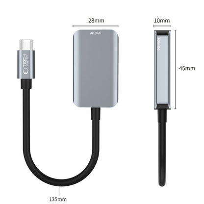 Adaptador de Audio y Video USB-C - HDMI Tech-Protect Ultraboost, Negro