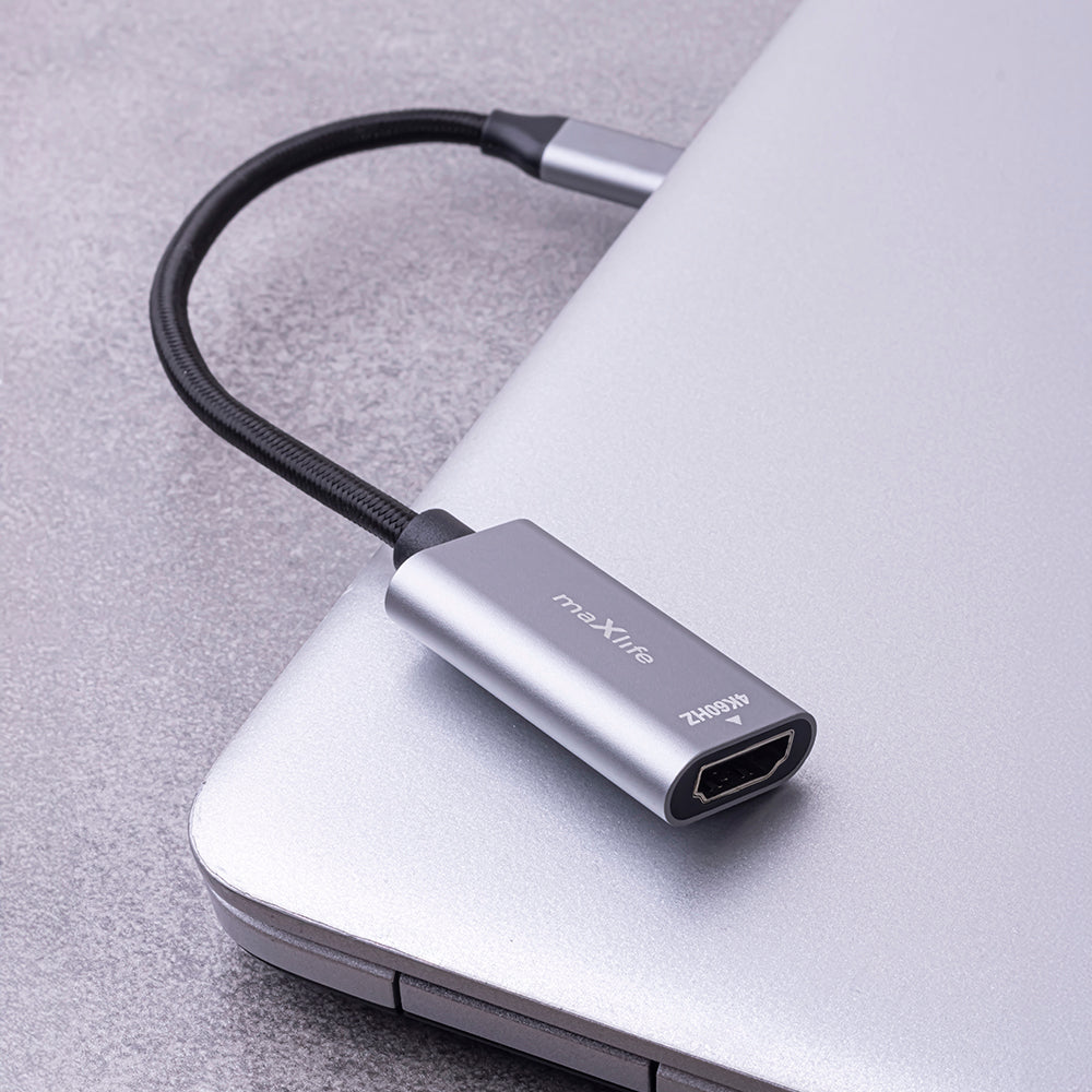 Adaptador de Audio y Video USB-C - HDMI MaXlife MXHC-01, Gris