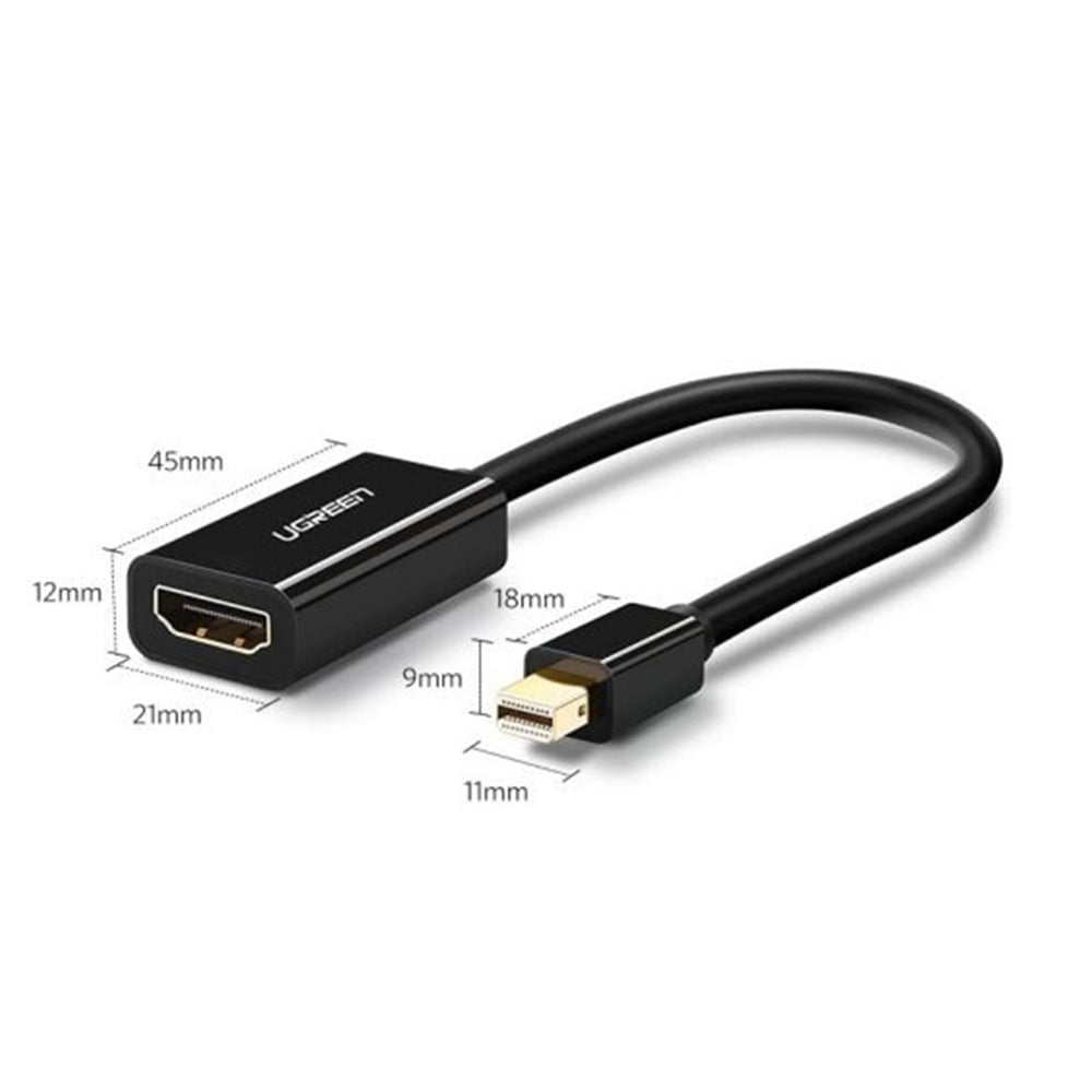 Adaptador de Video UGREEN MD112 (10461), MiniDisplayPort - HDMI, Negro