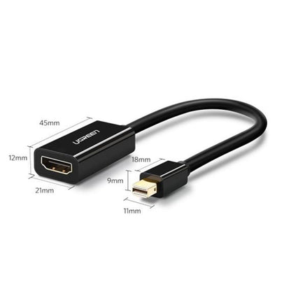 Adaptador de Video UGREEN MD112 (10461), MiniDisplayPort - HDMI, Negro