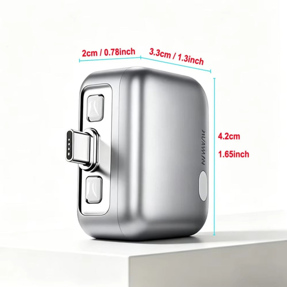 Adaptador Auto Disconnect USB-C KUWAJIA KH-51 para Alimentación con Desconexión Automática y Protección de Batería, Plateado
