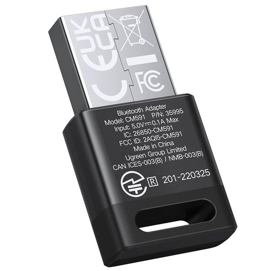 Adaptador Bluetooth USB UGREEN CM591 (35995), Negro