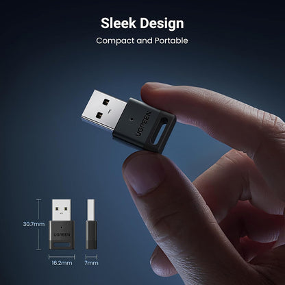 Adaptador Bluetooth USB UGREEN CM591 (35995), Negro