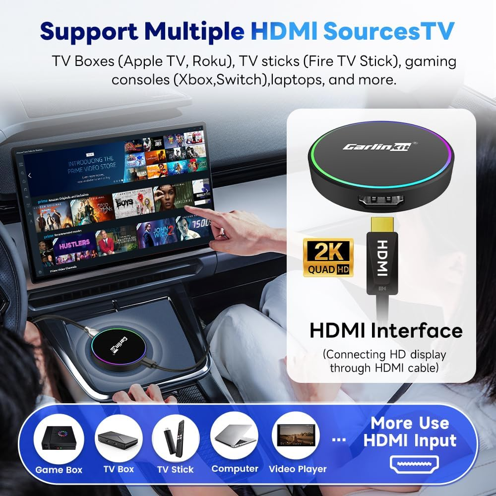Adaptador Carplay / Android Auto Wireless Carlinkit HD2CP Pro para Apple iPhone / Android Series