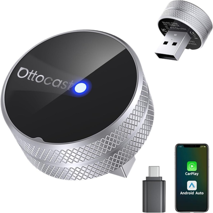 Adaptador Carplay / Android Auto Wireless Ottocast Mini Slim Tube para Apple iPhone / Android Series CP88-T4