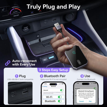 Adaptador Carplay Wireless XO Design CZ016 para Apple iPhone Series