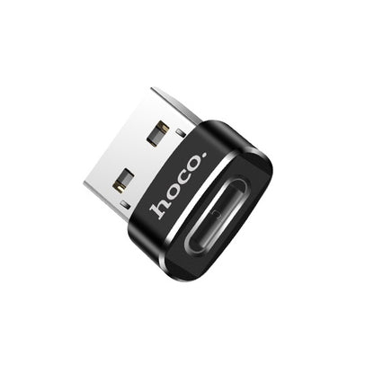 Adaptador de datos y carga USB-C - USB-A HOCO UA6, negro