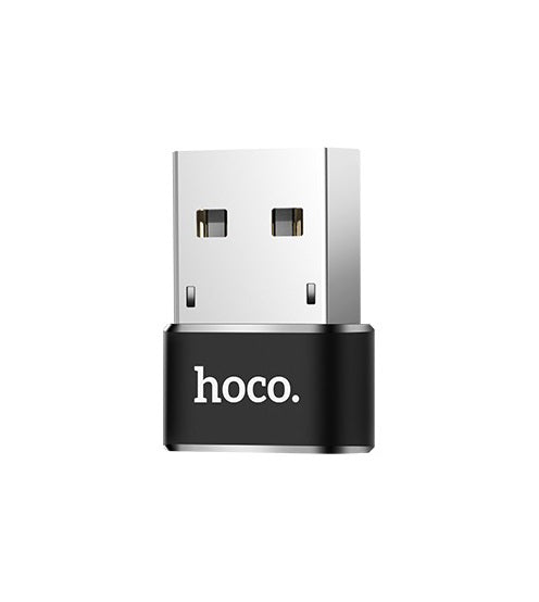 Adaptador de datos y carga USB-C - USB-A HOCO UA6, negro
