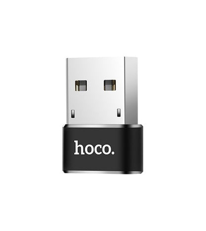 Adaptador de datos y carga USB-C - USB-A HOCO UA6, negro