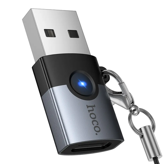 Adaptador de Datos y Carga USB-C - USB-A HOCO UA46B, Gris
