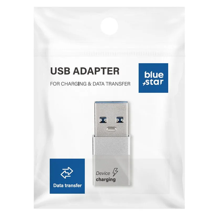Adaptador de Datos y Carga USB-C - USB-A Blue Star, Blanco