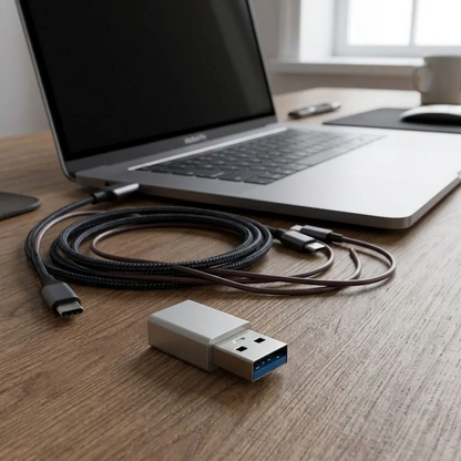 Adaptador de Datos y Carga USB-C - USB-A Blue Star, Blanco