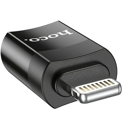 Adaptador de carga y datos USB-C - Lightning HOCO UA17, negro 