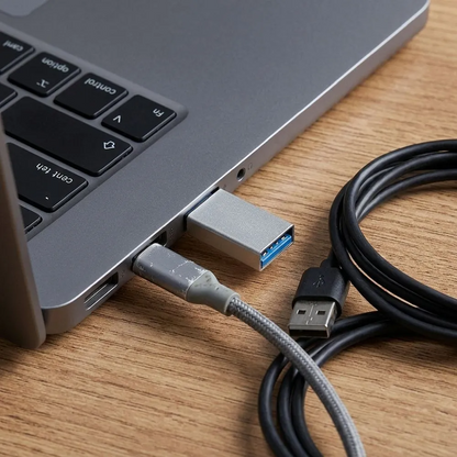 Adaptador de Datos y Carga USB-C - USB-A Blue Star, Blanco