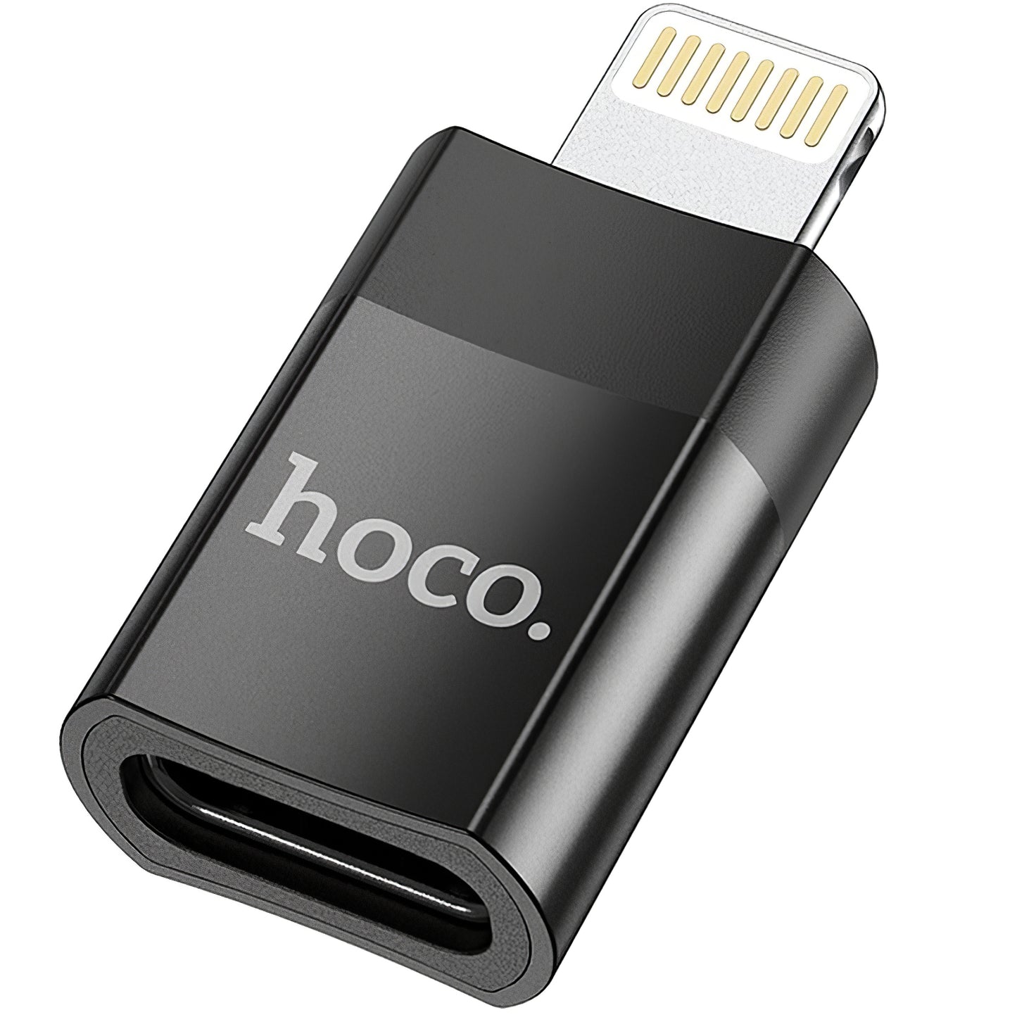 Adaptador de carga y datos USB-C - Lightning HOCO UA17, negro 