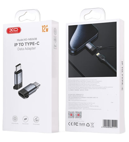 Adaptador de Datos y Carga Lightning - USB-C XO Design NB263B, Negro