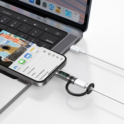 Adaptador de Datos e Carga Lightning - USB-C McDodo OT-0180 Pigeon Display, Negro