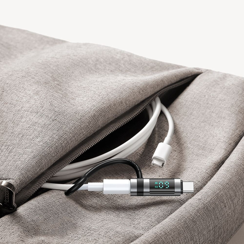 Adaptador de Datos e Carga Lightning - USB-C McDodo OT-0180 Pigeon Display, Negro