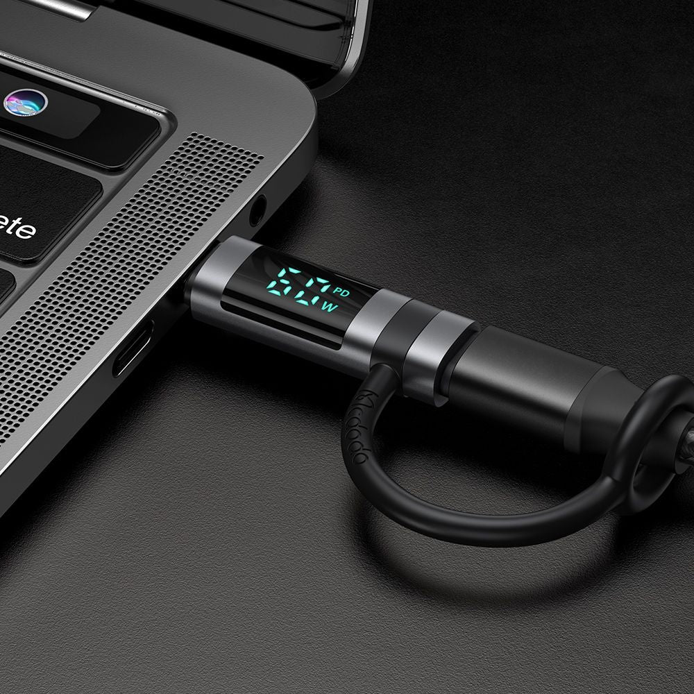 Adaptador de Datos e Carga Lightning - USB-C McDodo OT-0180 Pigeon Display, Negro